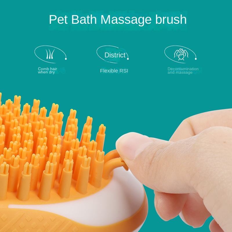 Dog Cat Bath Brush 2-in-1 Pet SPA Massage